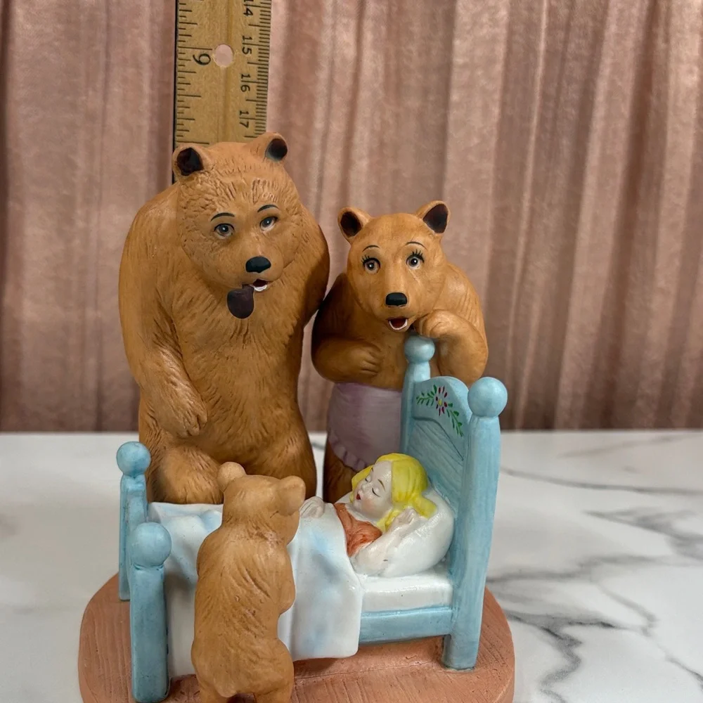 Danbury Mint Goldilocks And The Three Bears porcelain figurine